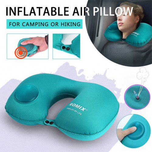 Travel back cushion pillow inflatable & foldable