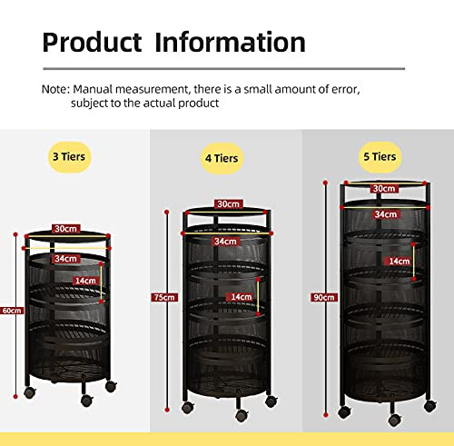 3 Layer 360 Degree Rotating Shelf